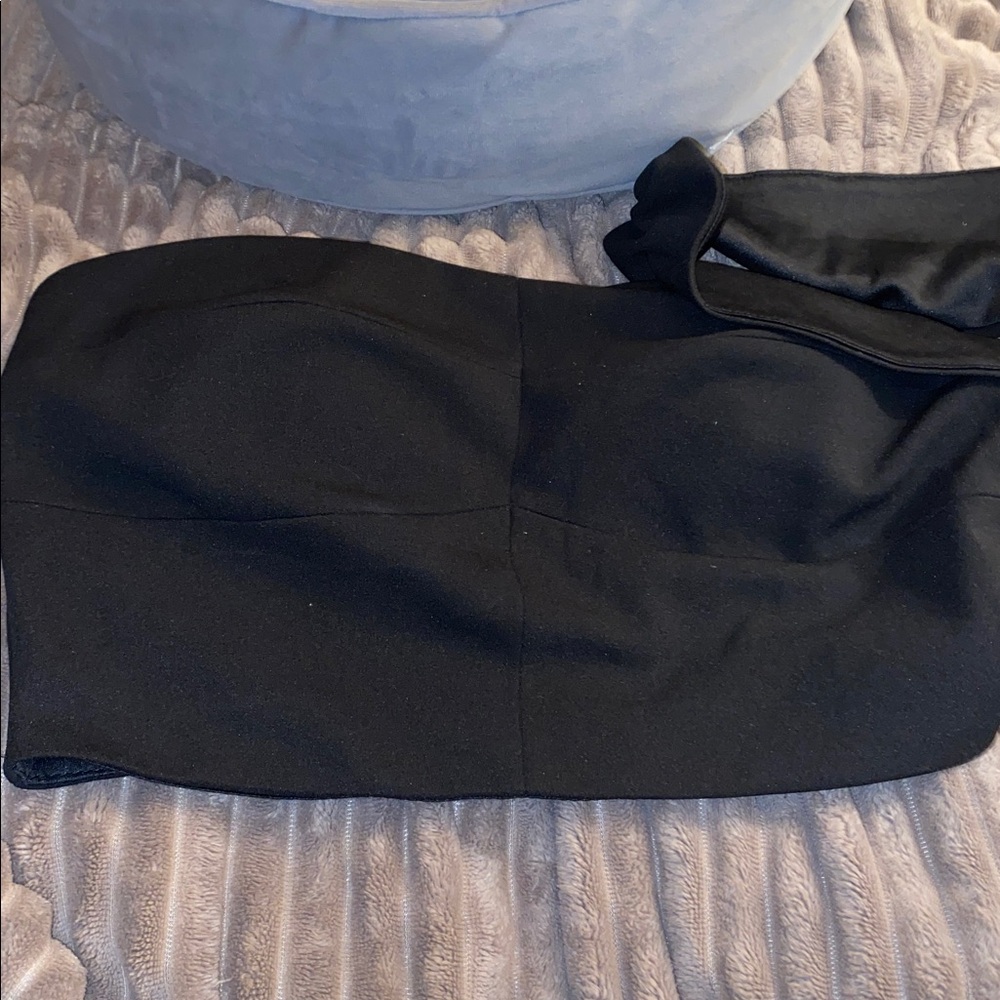 Black Cropped Women’s Bandeau like wrap Women’s Top Vacation Sexy Medium Padded - Picture 2 of 12